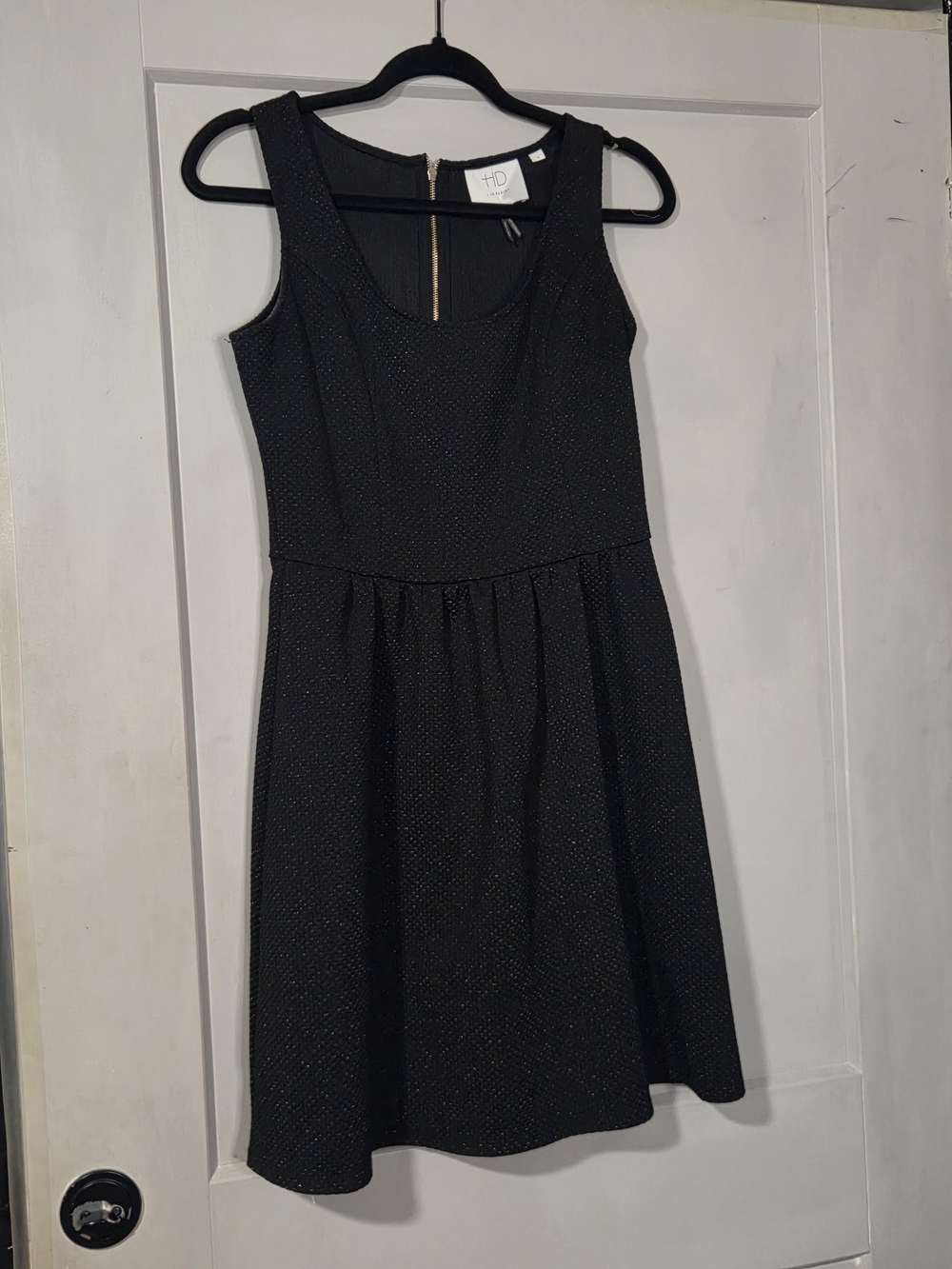 HD in Paris Black Sleeveless Scoop-Neck Fit-and-Flare Mini Dress